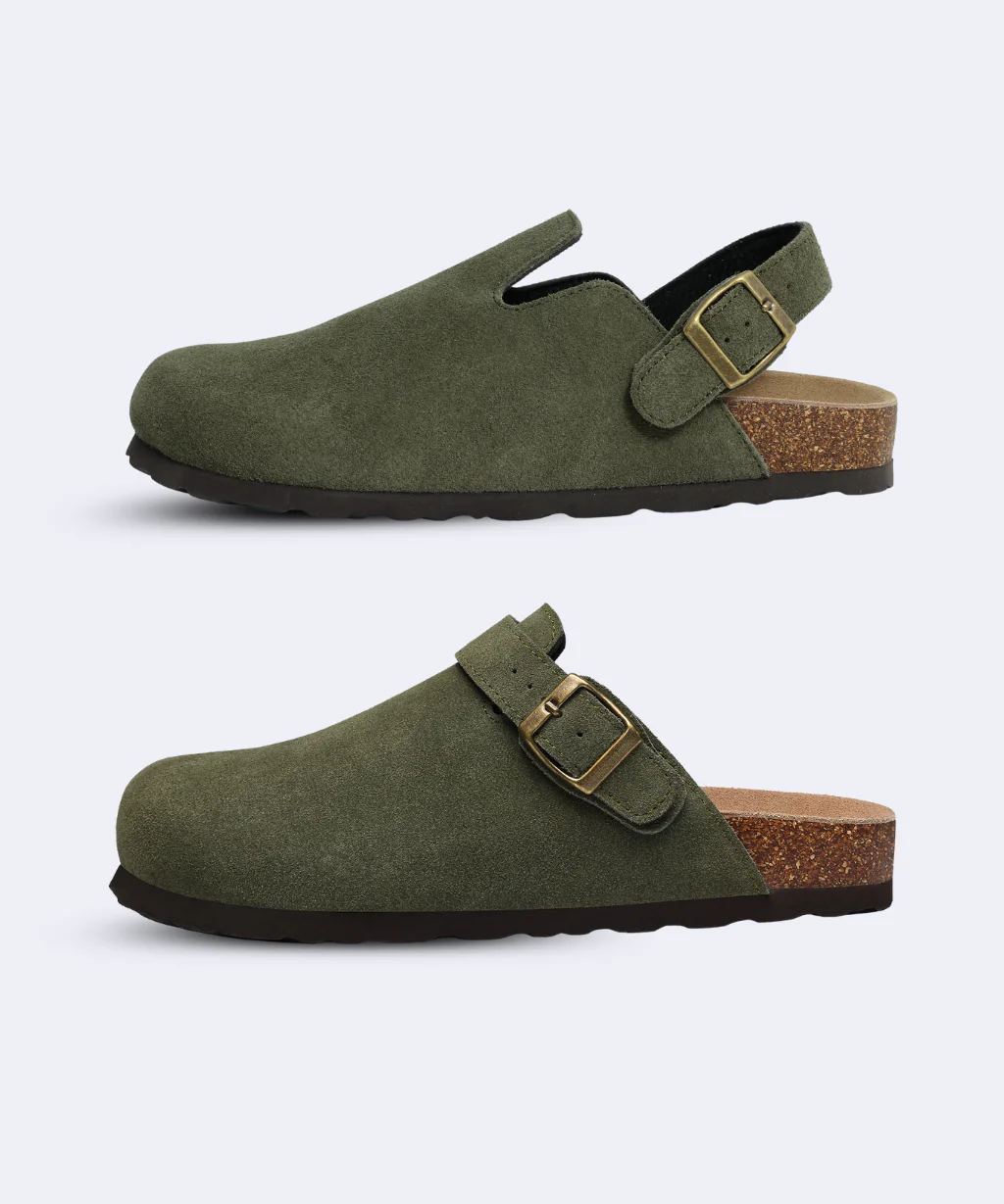 Genuine Suede Backstrap Clogs by Qomfort - Image 3